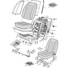 Seat Assembly & Fittings - TR6 (c) CP50001 To CP77716