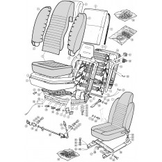 Seat Assembly & Fittings - TR6 From (c) CC50001 To CC85737